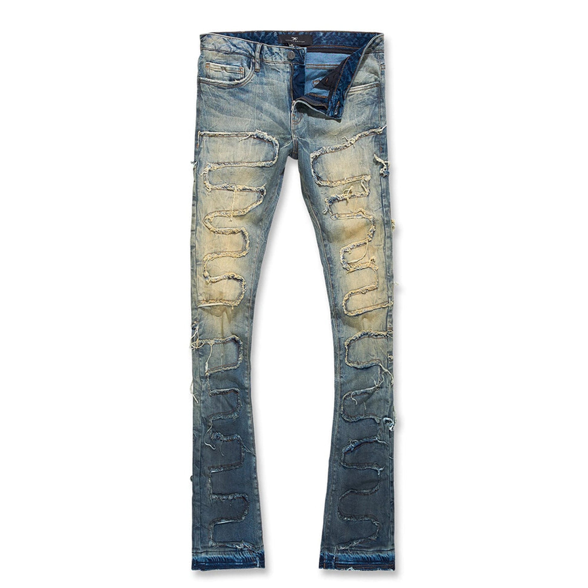 Jordan Craig Men Python Denim Stacked Jeans (Vintage)-Vintage-32W x 38L-Nexus Clothing