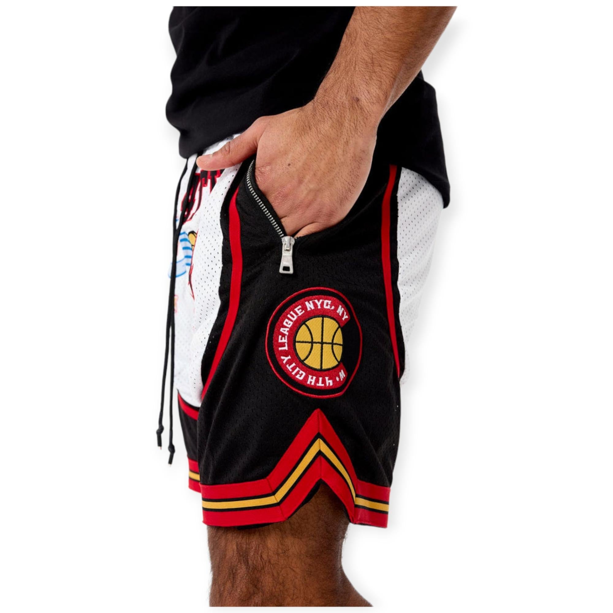 Jordan Craig Men Retro-Brotherly Love Basketball Shorts (White)-Nexus Clothing