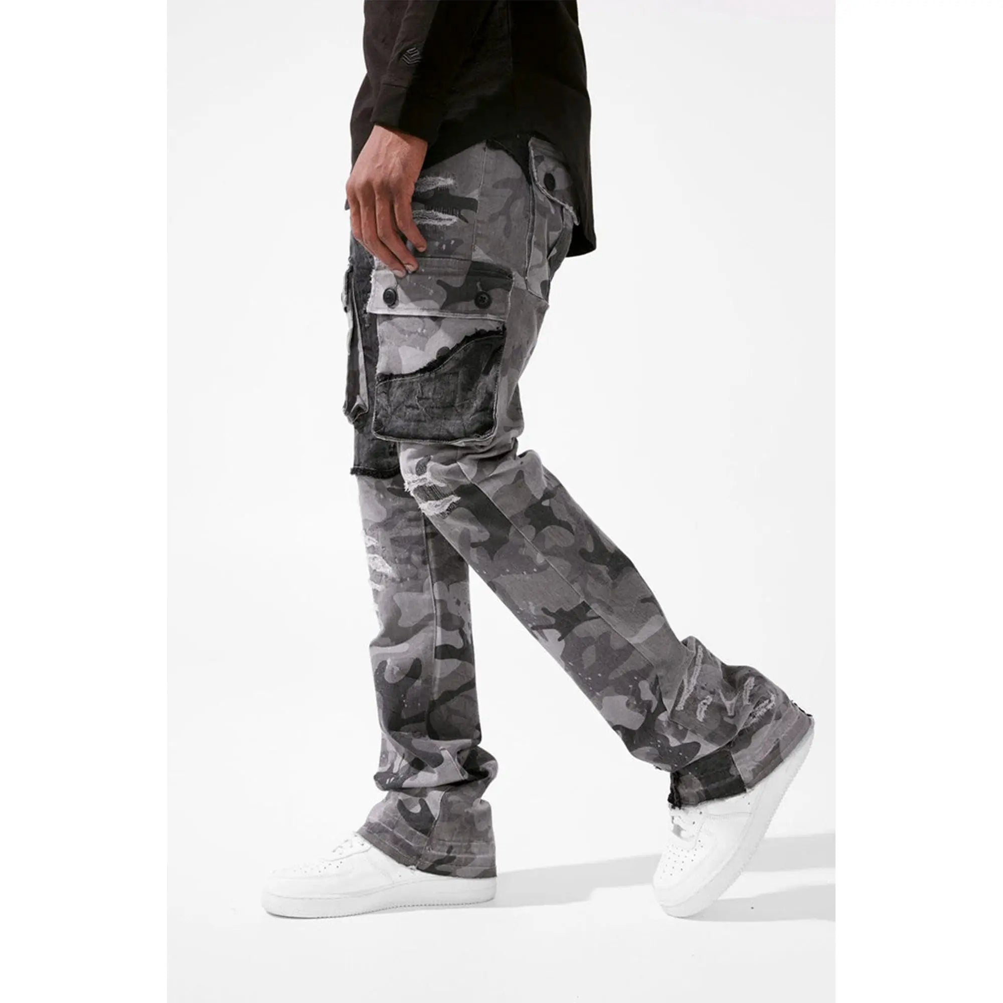 Jordan Craig Men Ross Stacked Platoon Jeans (Black Camo) – Nexus Clothing
