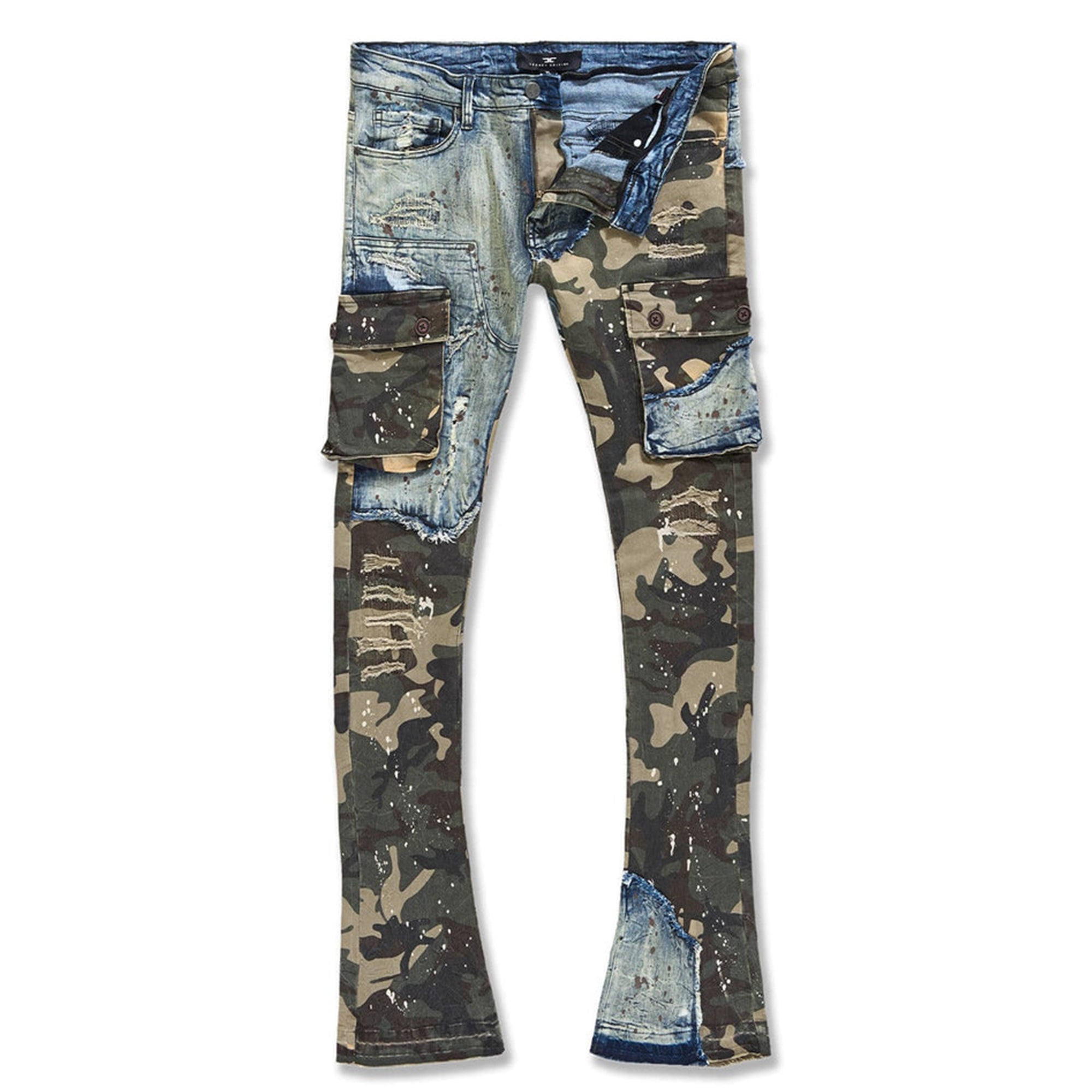 Jordan Craig Men Ross Stacked Platoon Jeans (Woodland)-Woodland-32W x 36L-Nexus Clothing