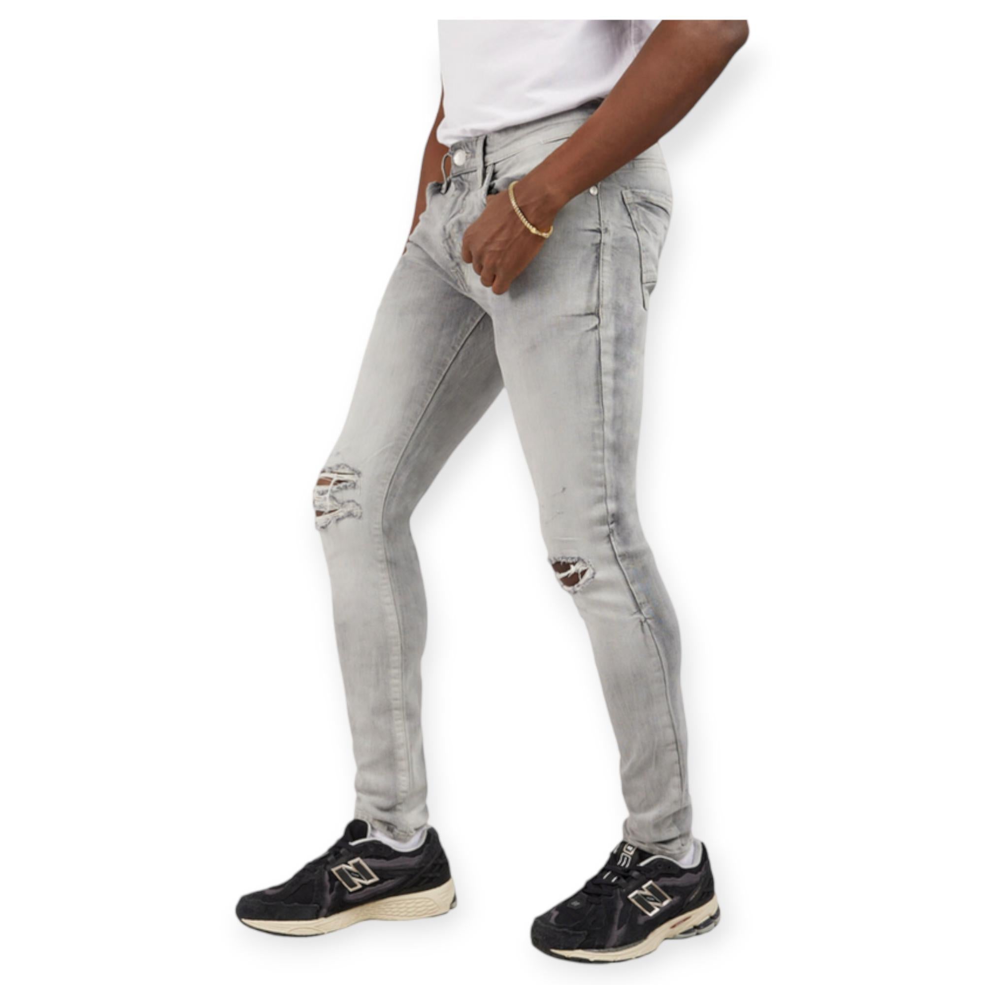 Jordan Craig Men Ross With Shreds Jeans (Cement Wash)-Nexus Clothing