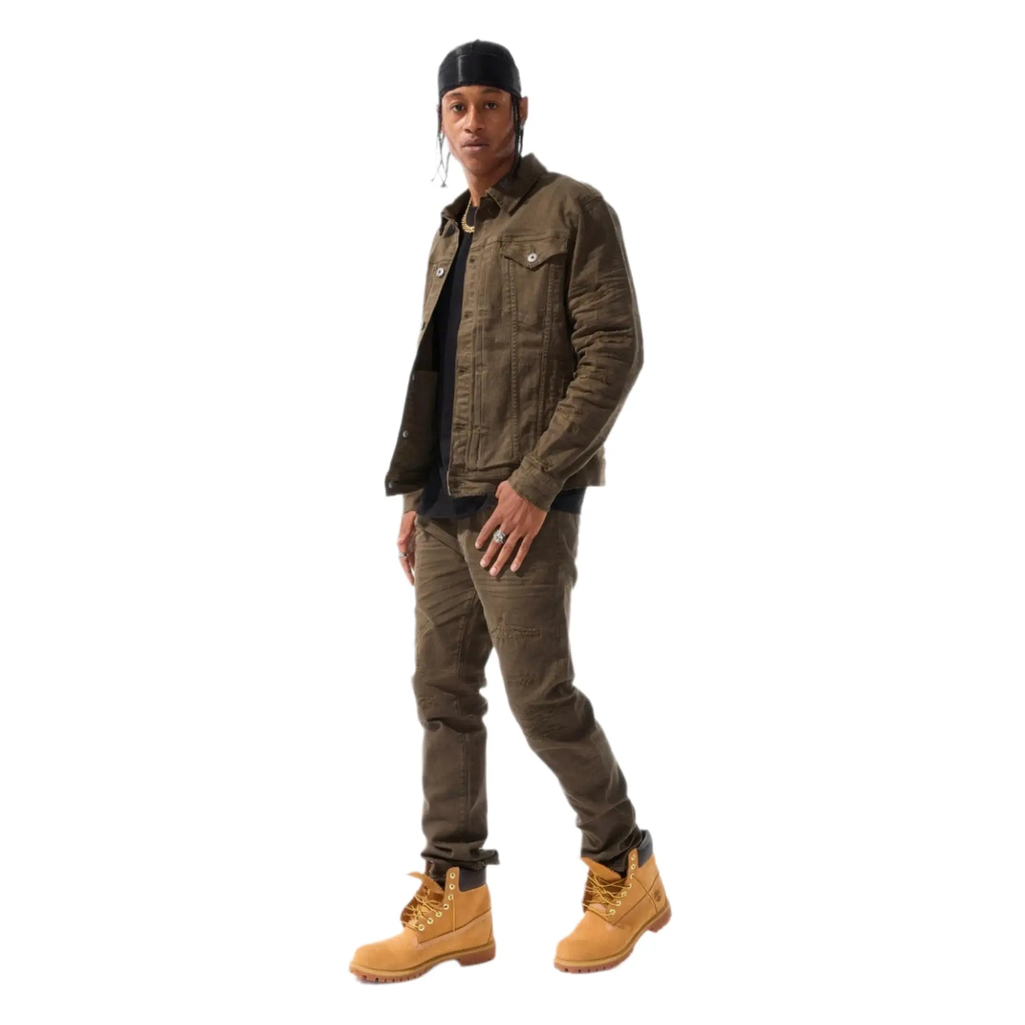 Jordan Craig Men Sean Fit With Shreds Tribeca Twill Pants (Army Green)-Nexus Clothing