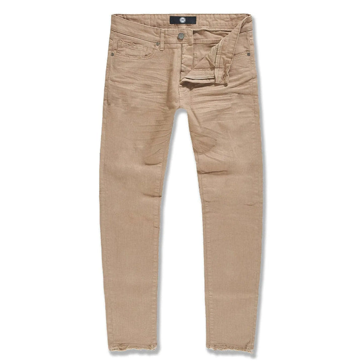 Jordan Craig Men Sean Fit With Shreds Tribeca Twill Pants (Khaki)-Khaki-42W X 32L-Nexus Clothing