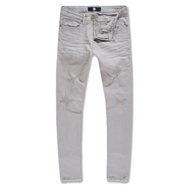 Jordan Craig Men Sean Fit With Shreds Tribeca Twill Pants (Light Grey)-Light Grey-42W X 32L-Nexus Clothing