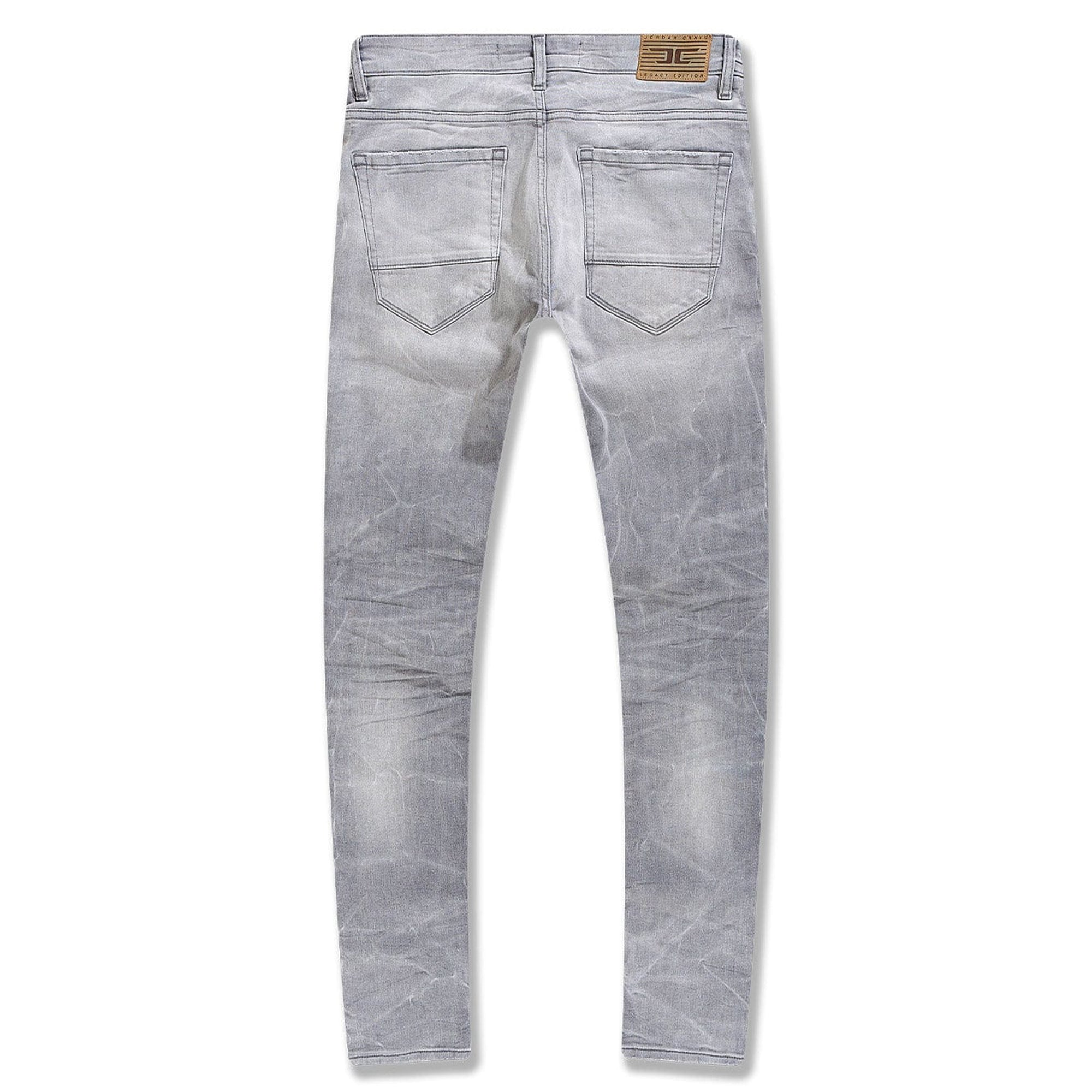 Jordan Craig Men Sean Fit w Shreds Jeans (Artic Grey)-Nexus Clothing
