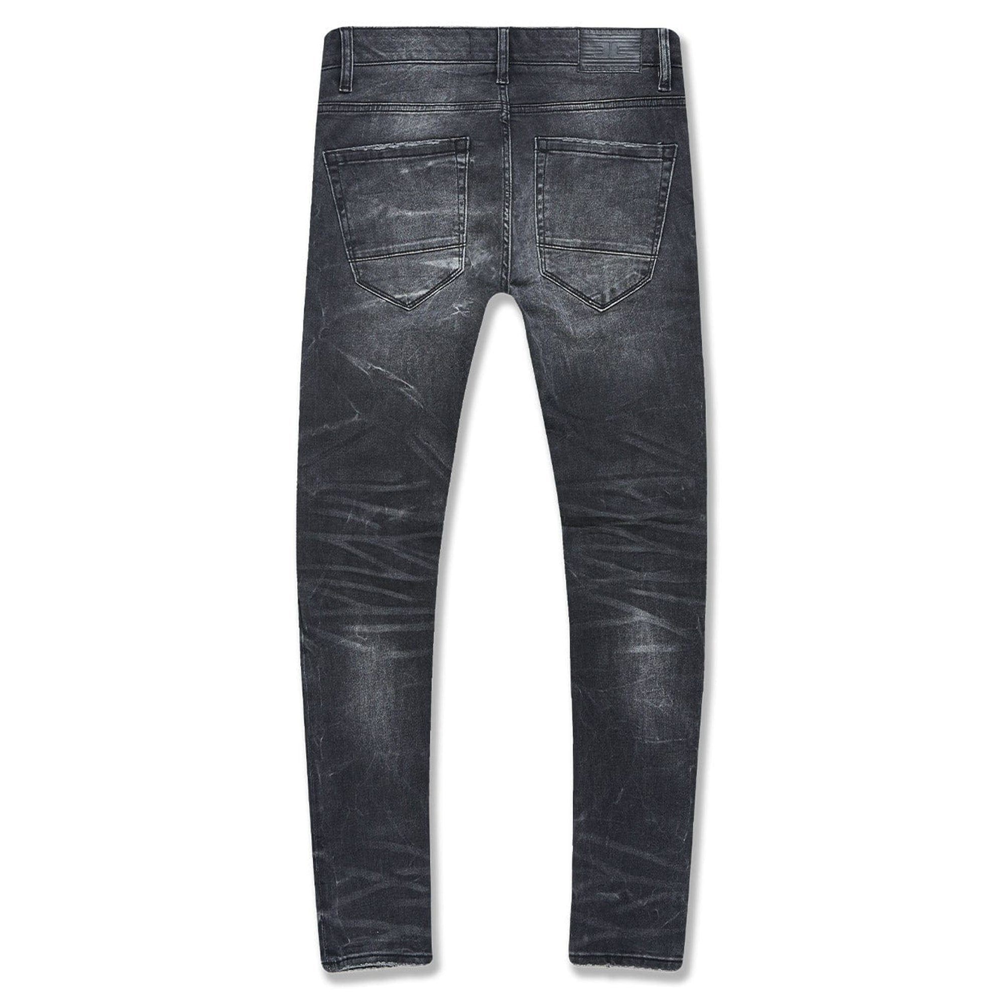 Jordan Craig Men Sean Fit with Shreds Jeans (Black Shadow)-Nexus Clothing