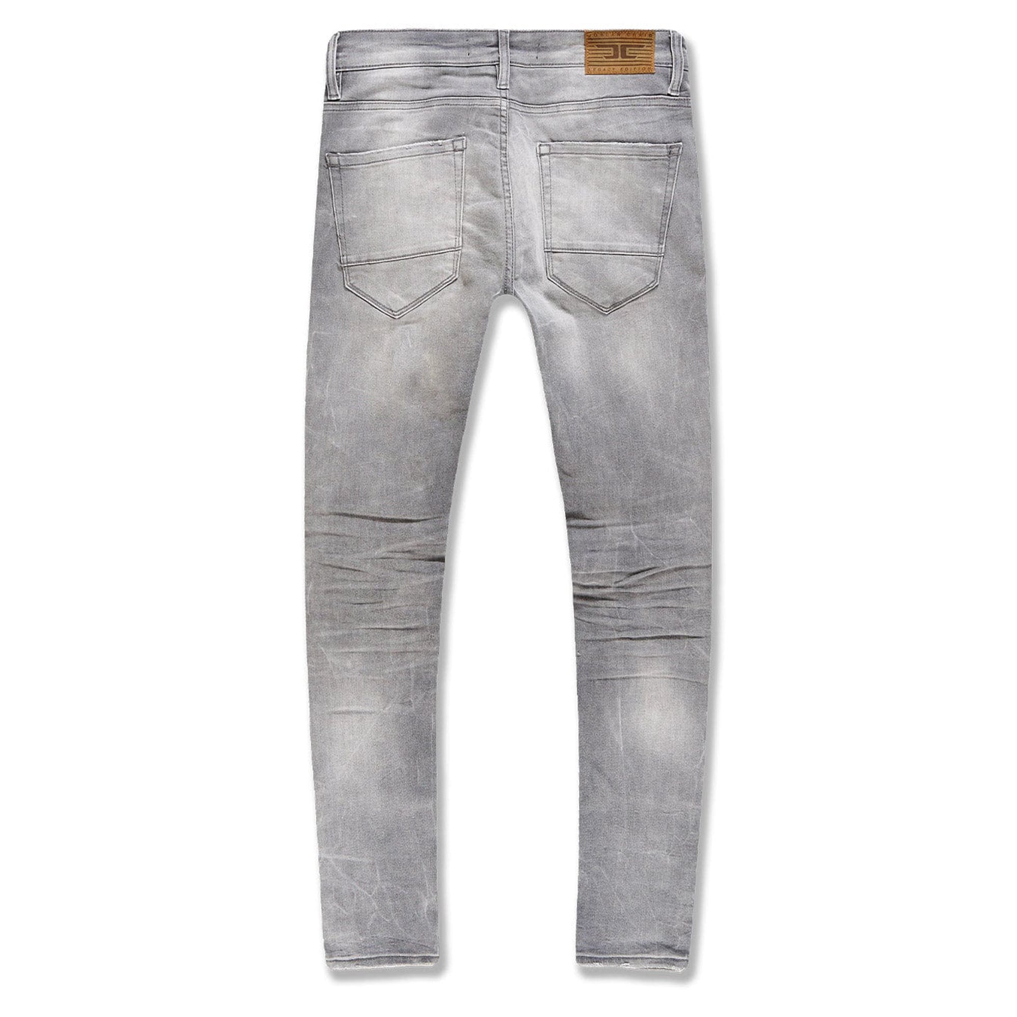 Jordan Craig Men Sean Fit with Shreds Jeans (Cement Wash)-Nexus Clothing