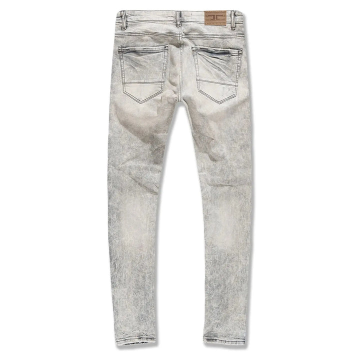 Jordan Craig Men Sean Knee Shreds Jeans (Bone White)-Nexus Clothing