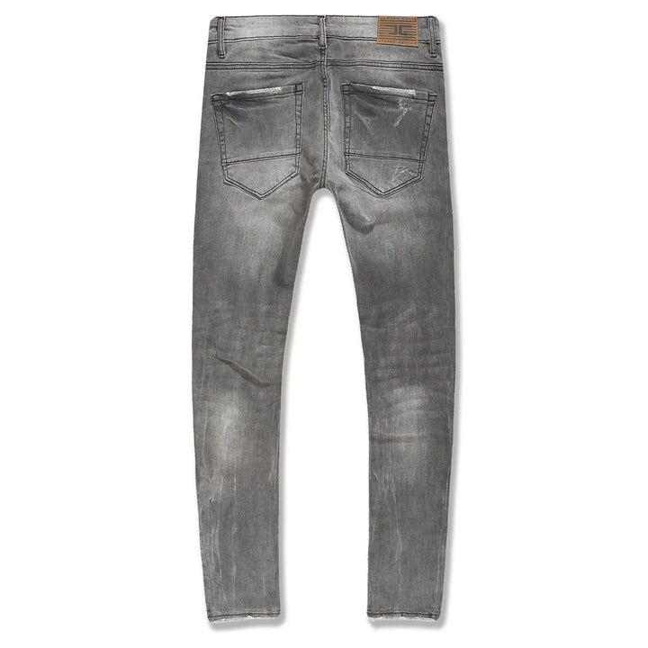 Jordan Craig Men Sean Knee Shreds Jeans (Smoked Grey)-Nexus Clothing