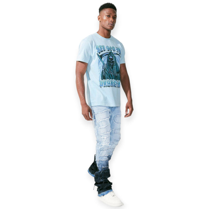 Jordan Craig Men Stacked Denim Jeans (Blue Wave)-Blue Wave-28W X 42L-Nexus Clothing