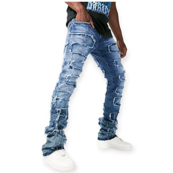 Jordan Craig Men Stacked Denim Jeans (Night Fall)-Nexus Clothing