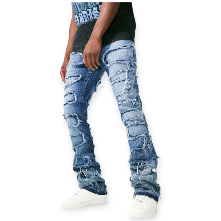 Jordan Craig Men Stacked Denim Jeans (Night Fall)-Nexus Clothing