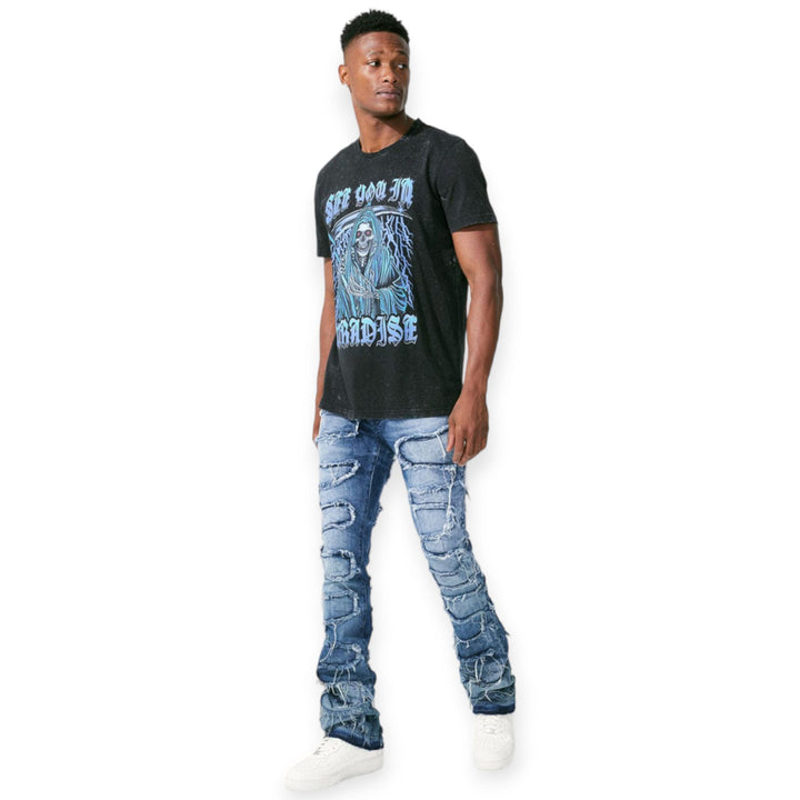 Jordan Craig Men Stacked Denim Jeans (Night Fall)-Nightfall-28W X 42L-Nexus Clothing