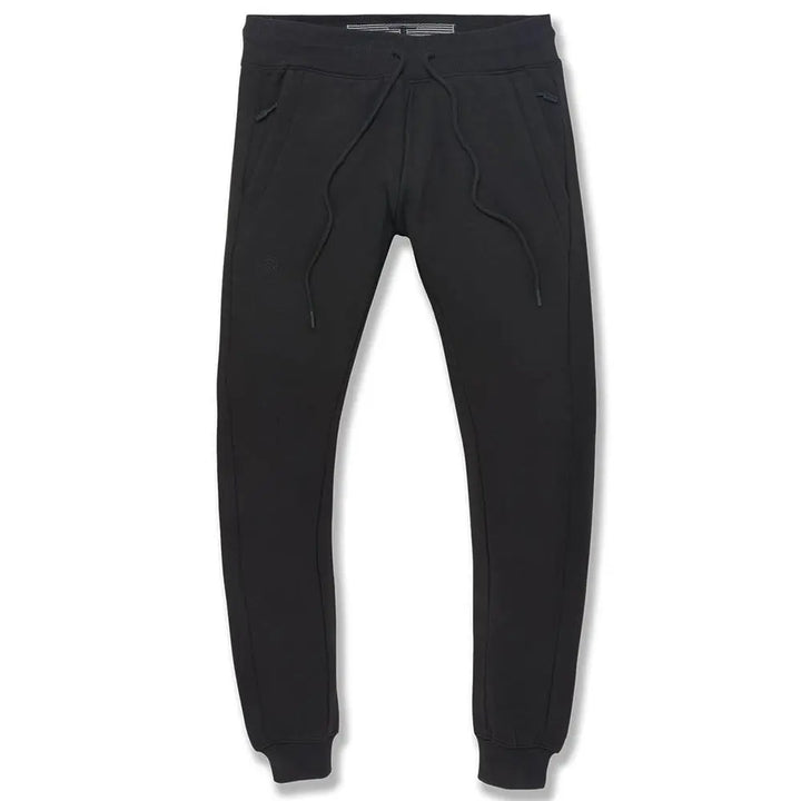 Jordan Craig Men Uptown Modern Basic Fleece Jogger Sweatpants (Black)-Black-Small-Nexus Clothing