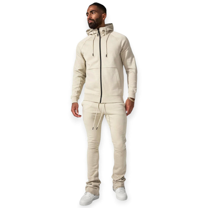 Jordan Craig Men Uptown Stacked Fleece Sweatpants (Taupe Cream)-Nexus Clothing