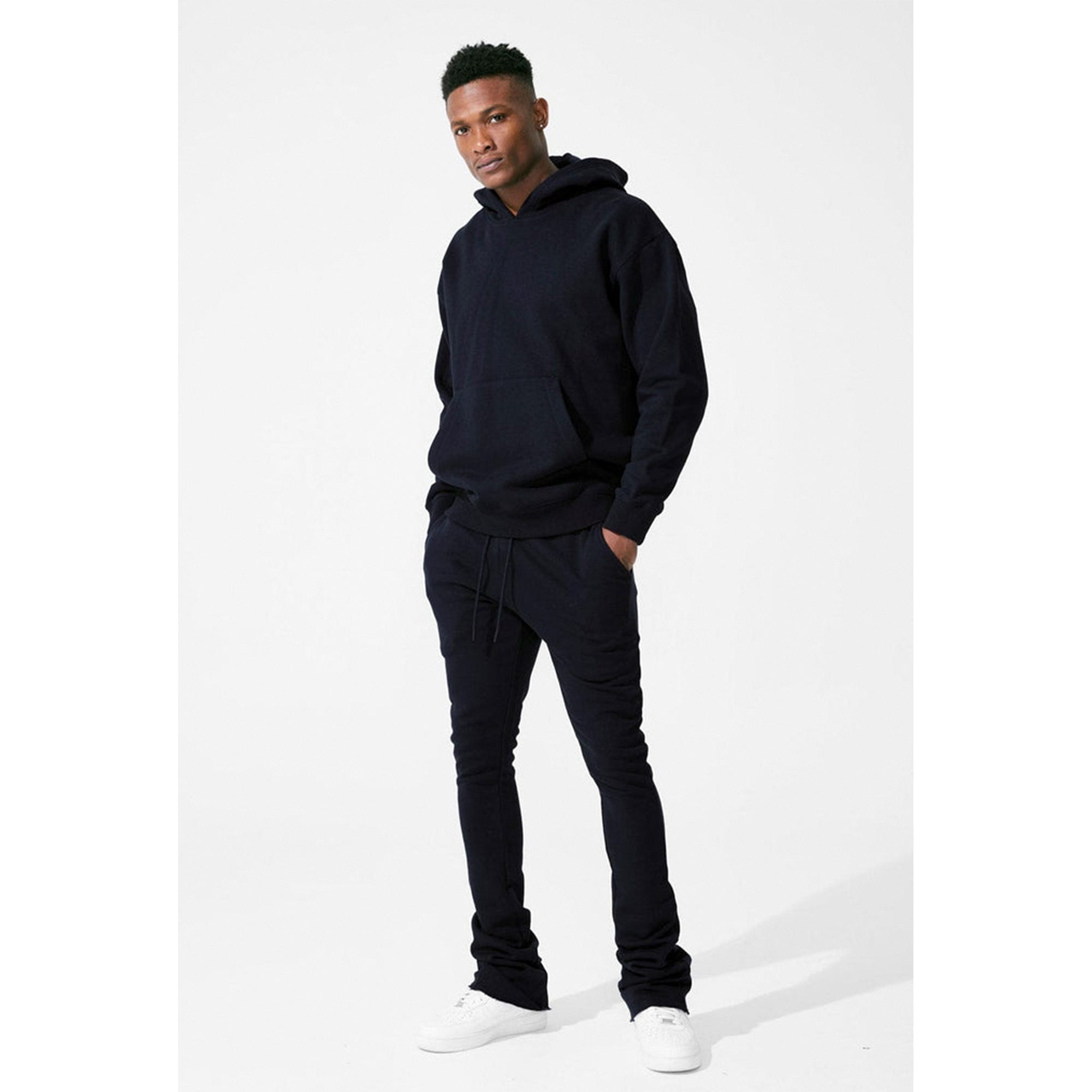 Jordan Craig Men Uptown Stacked Sweatpants (Black)-Nexus Clothing