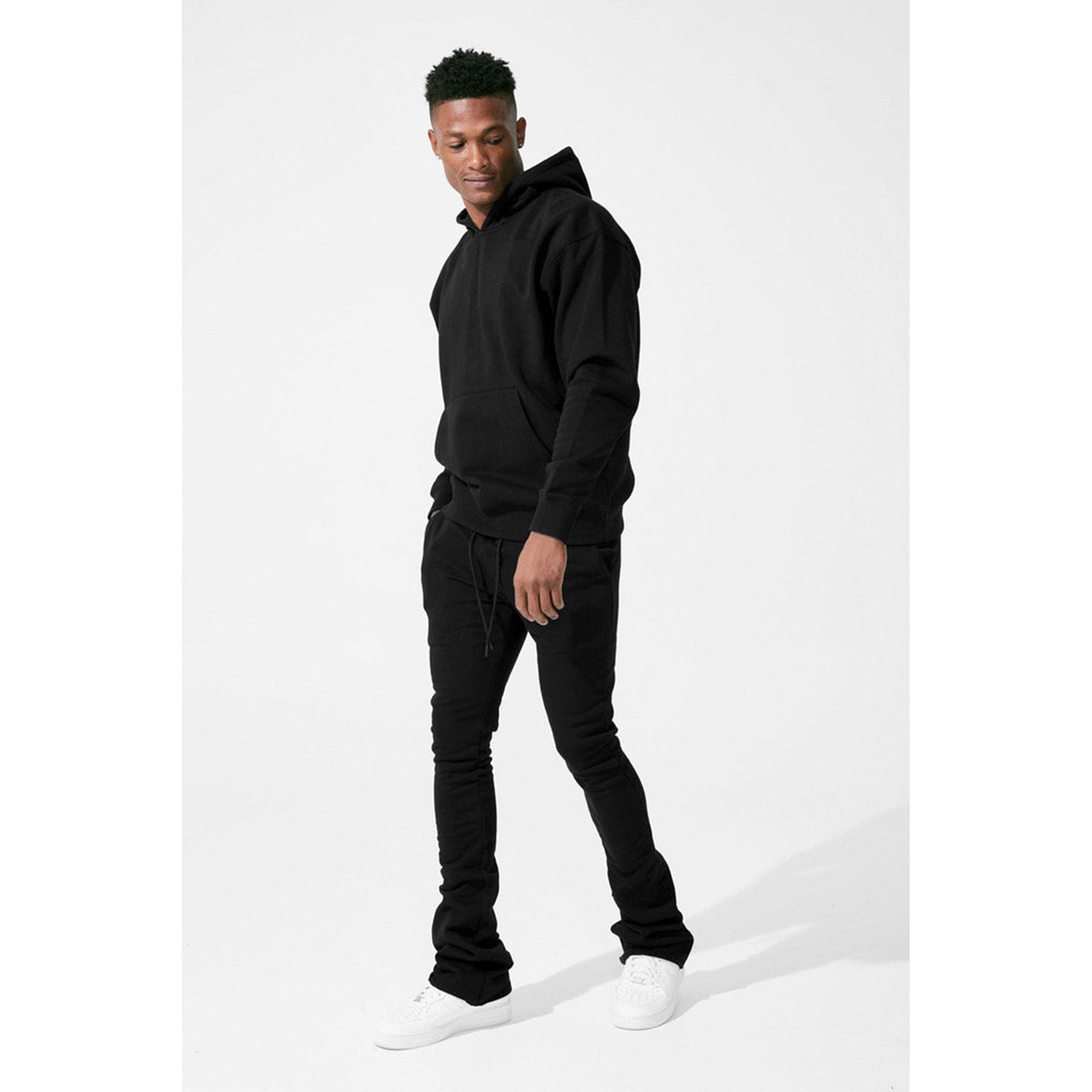 Jordan Craig Men Uptown Stacked Sweatpants (Black)-Nexus Clothing