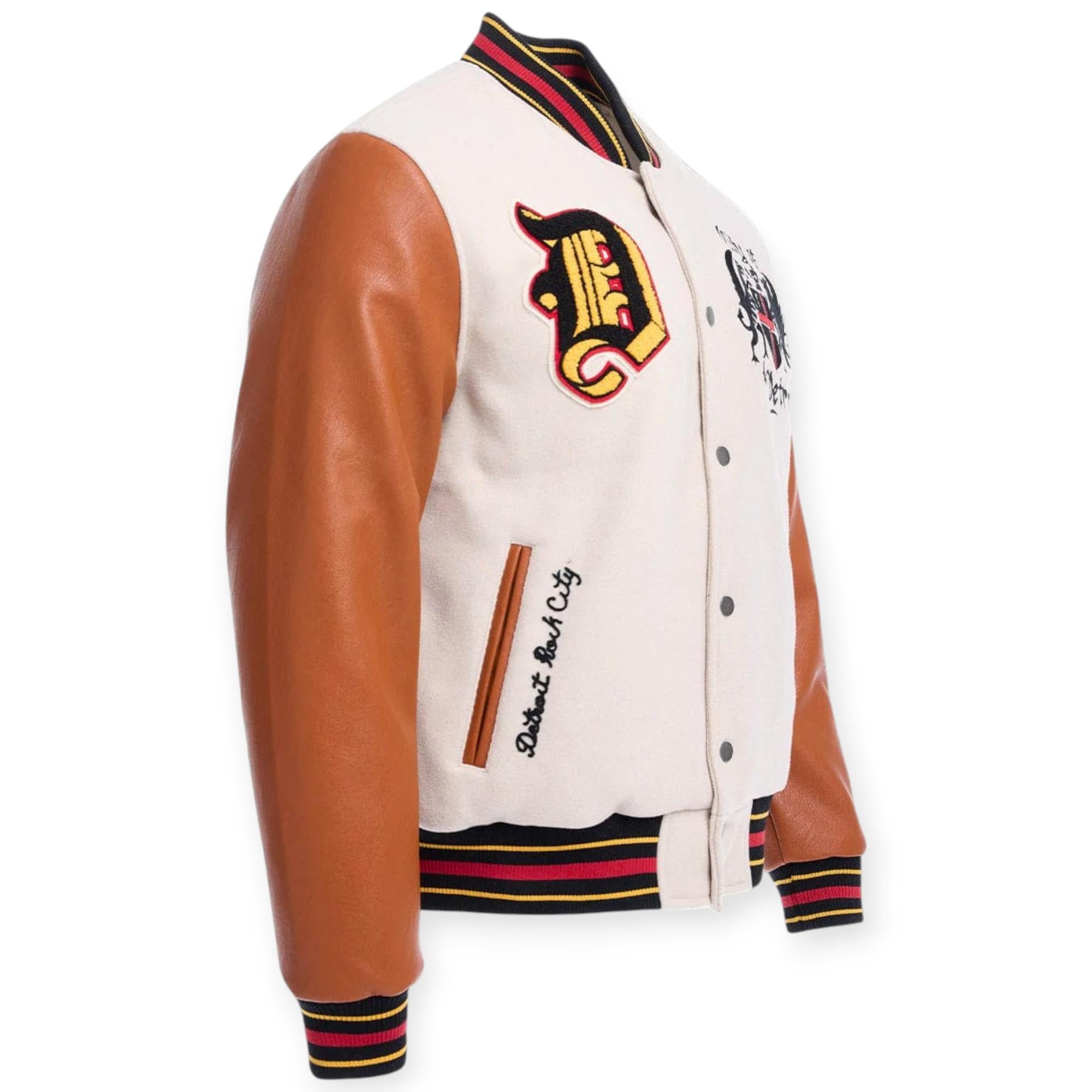 Jordan Craig Men Jacket Varsity (Cream)