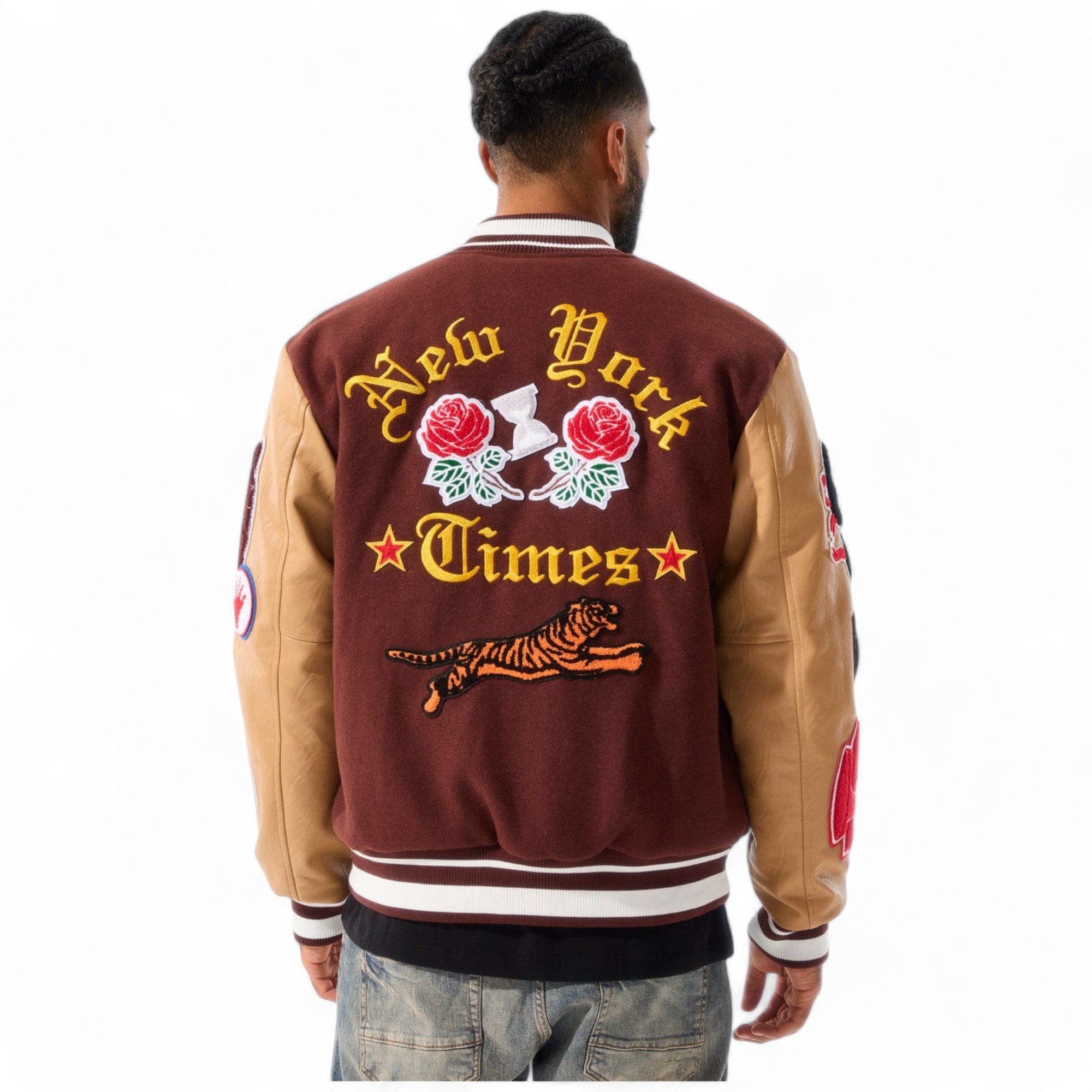 Jordan Craig Men Varsity Jacket Empire City (Ruby)-Nexus Clothing