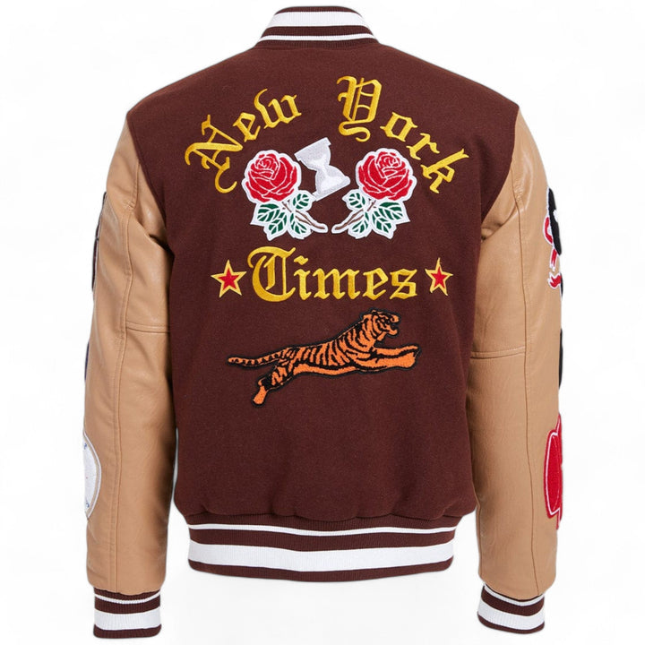 Jordan Craig Men Varsity Jacket Empire City (Ruby)-Nexus Clothing