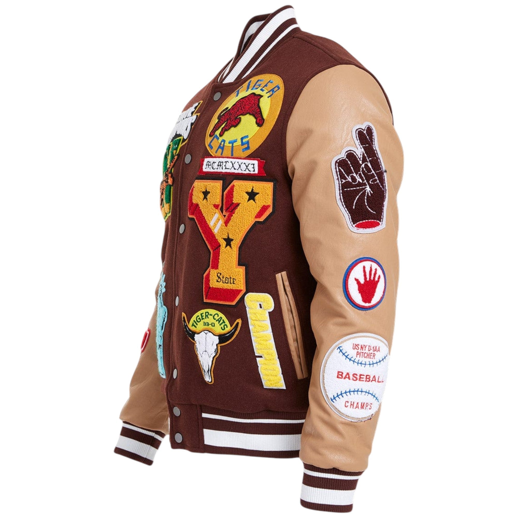 Jordan Craig Men Varsity Jacket Empire City (Ruby)-Nexus Clothing