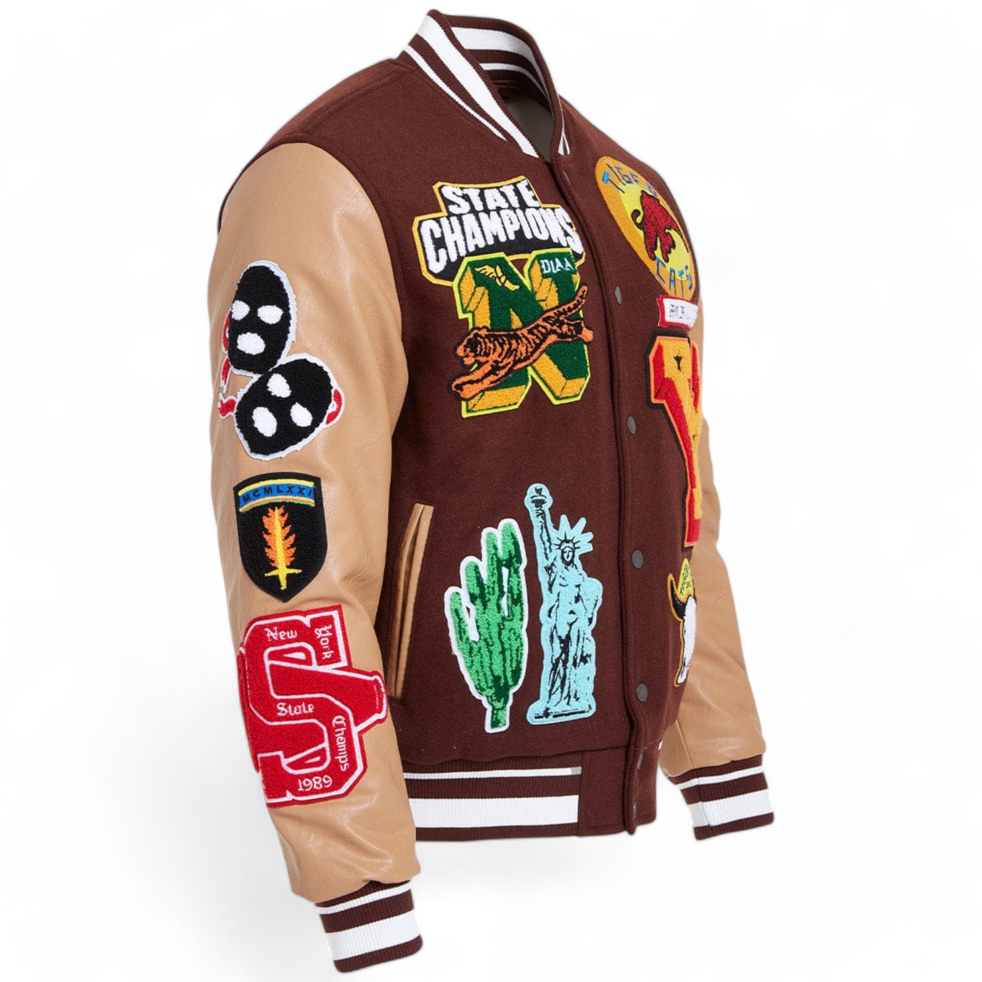 Jordan Craig Men Varsity Jacket Empire City (Ruby)-Nexus Clothing