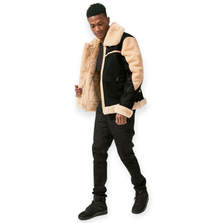 Jordan Craig Men Vienna Fur Bomber Jackets (Black Coffee)-Nexus Clothing