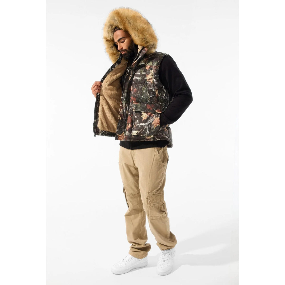 Jordan Craig Men Yukon Fur Lined Vest (Real Tree)