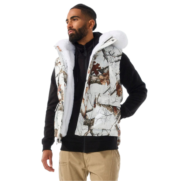 Jordan Craig Men Yukon Fur Lined Vest (Snow Camo)-Nexus Clothing