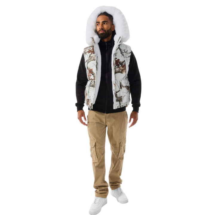 Jordan Craig Men Yukon Fur Lined Vest (Snow Camo)-Snow Camo-X-Large-Nexus Clothing