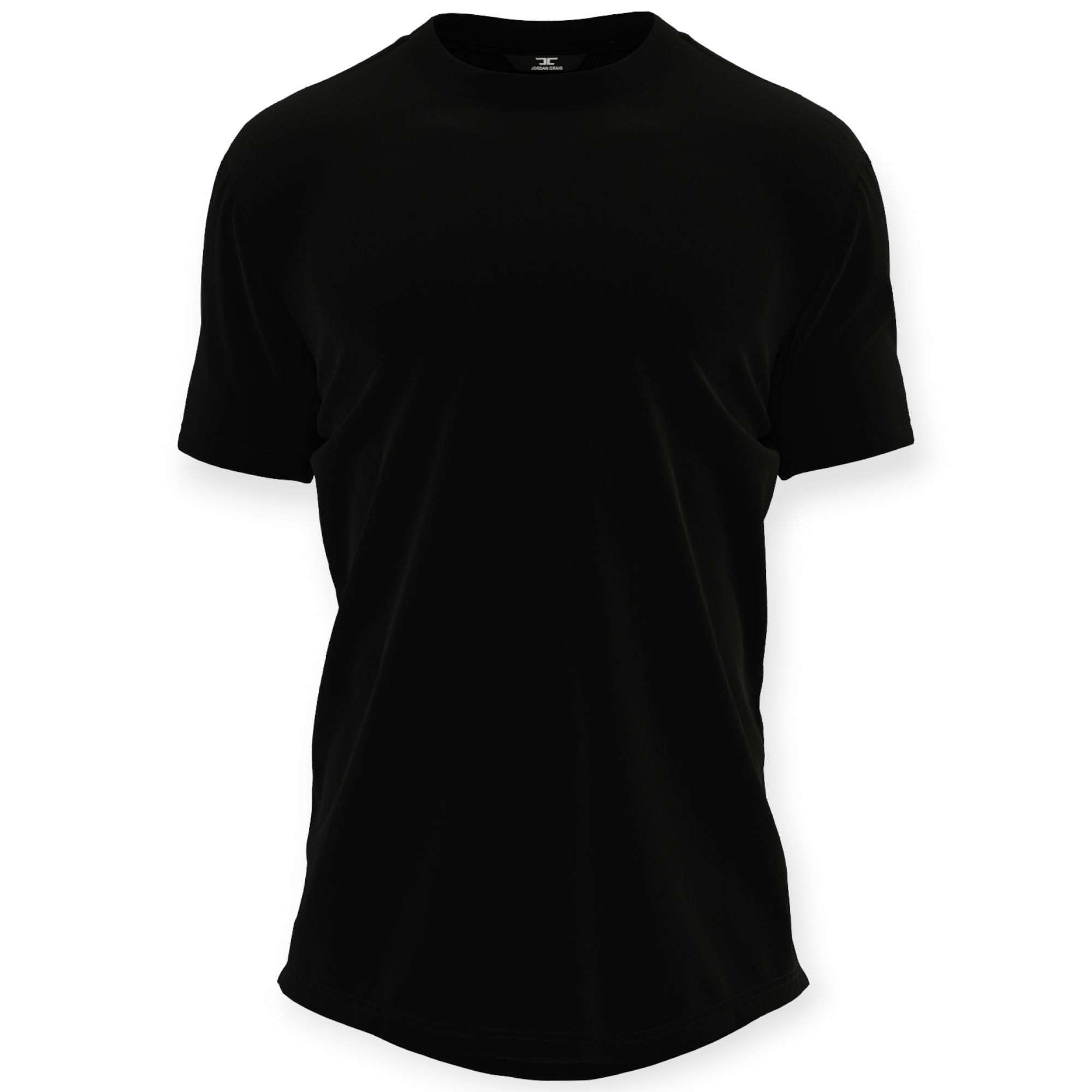 Jordan Craig Mens 8991A-2pK Two Pack Scallop Tee (All Black)-Nexus Clothing