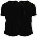 Jordan Craig Mens 8991A-2pK Two Pack Scallop Tee (All Black)