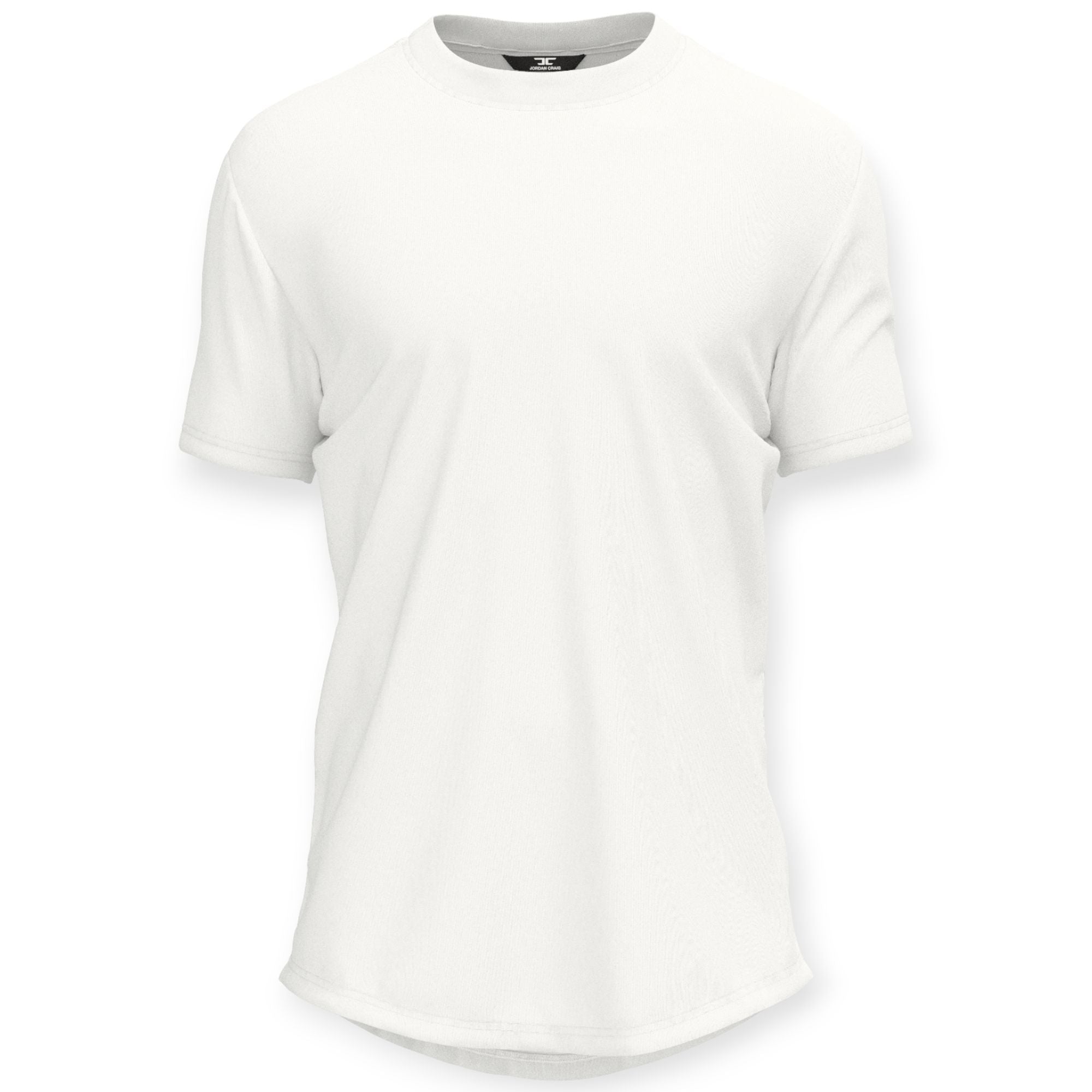 Jordan Craig Mens 8991A-2pK Two Pack Scallop Tee (All White)-Nexus Clothing