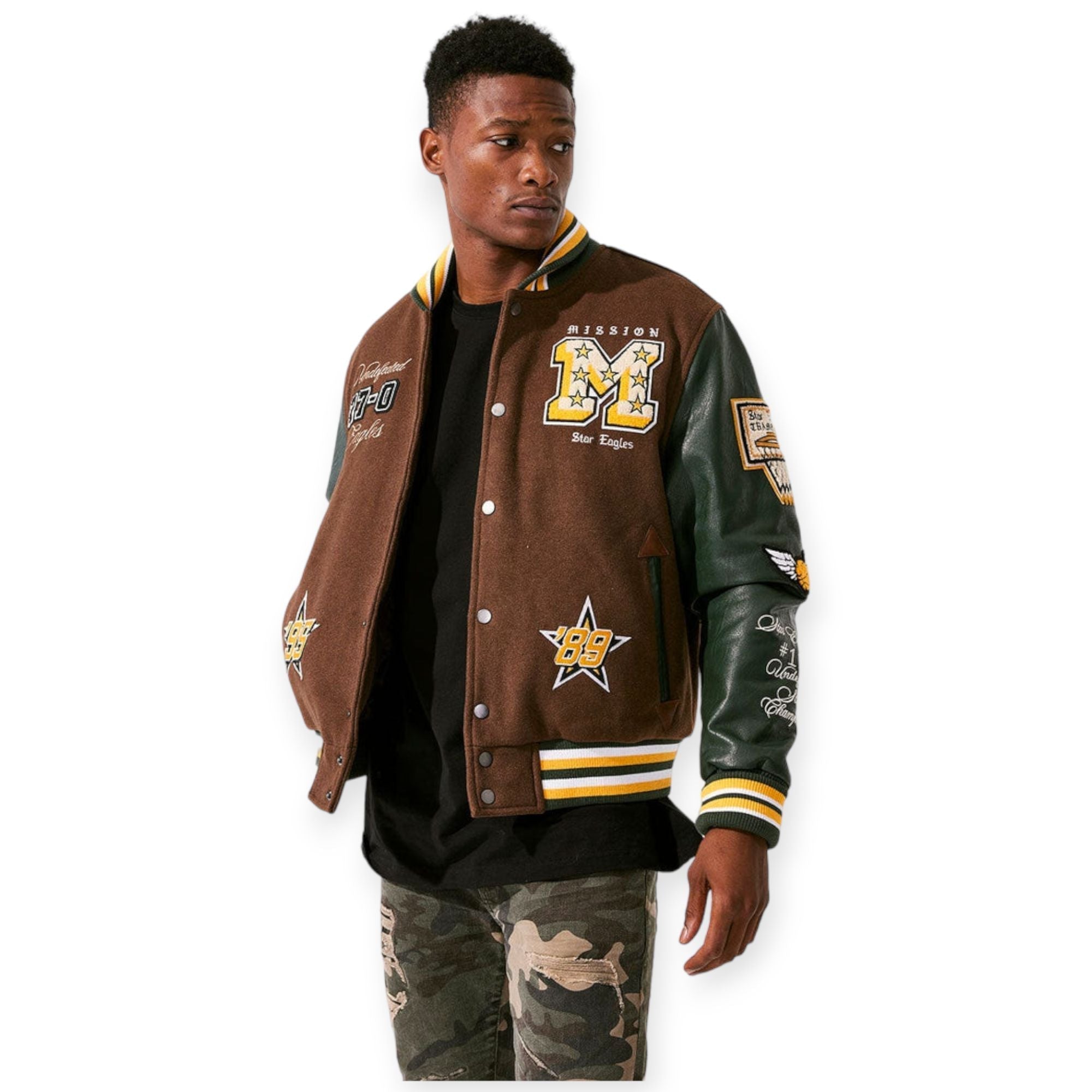 Jordan Craig Varsity Jacket Men Star Eagles (Mission)-Nexus Clothing