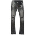 Jordan Craig kids Sean Knee Shred Stacked Jeans (Black Shadow)
