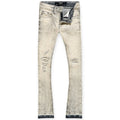Jordan Craig kids Sean Knee Shred Stacked Jeans (Bone White)