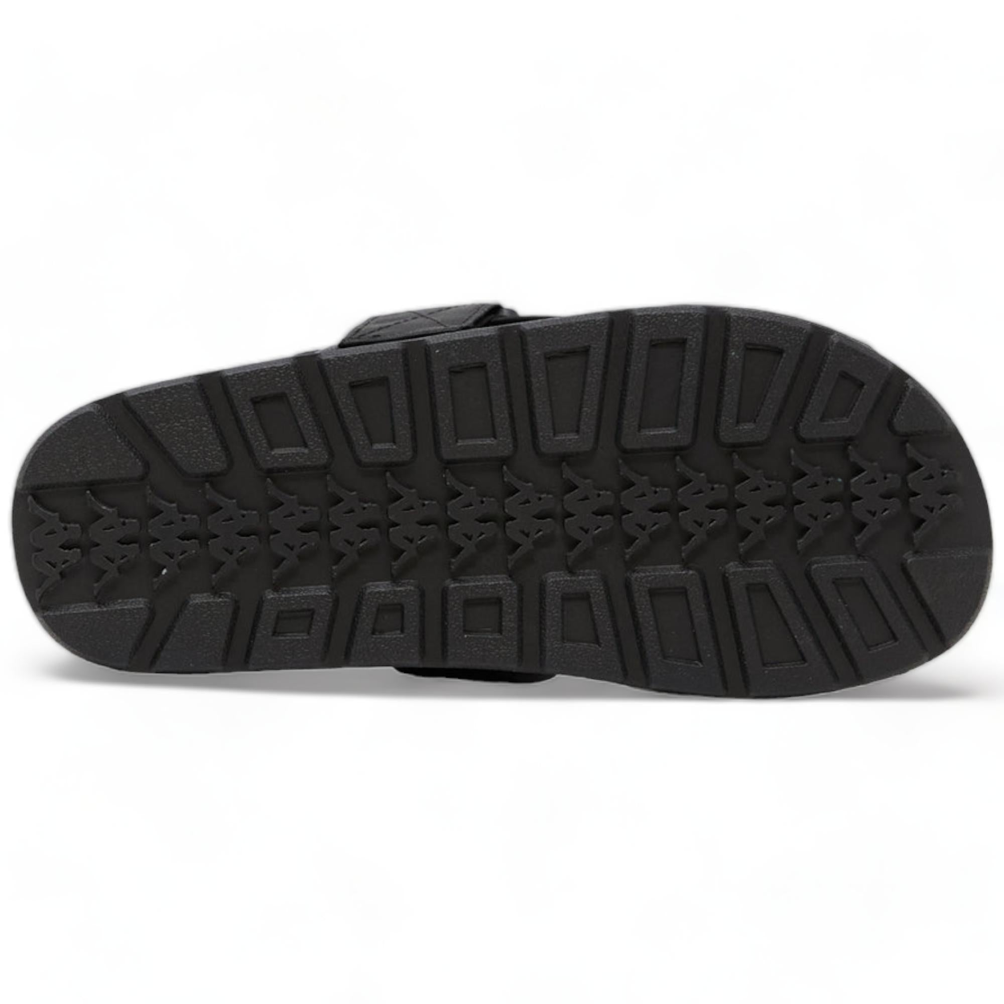 KAPPA 222 BANDA 1 SANDALS SLIDES - BLACK WHITE BLACK-Men-Footwear-Sandals & Slides-Kappa- Nexus Clothing