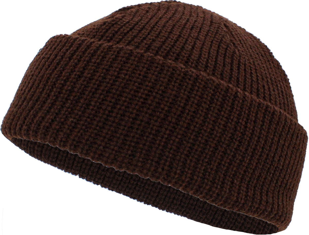 KB Ethos Men Classic Warm Winter Fisherman Beanie Hat (Brown)-Brown-OneSize-Nexus Clothing