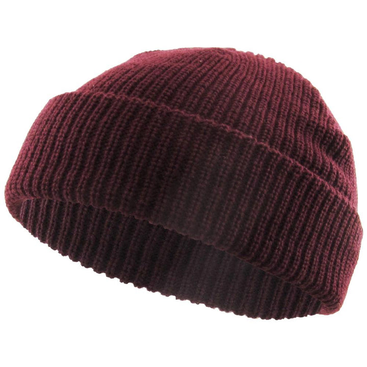 KB Ethos Men Classic Warm Winter Fisherman Beanie Hat (Burgundy)-Burgundy-OneSize-Nexus Clothing