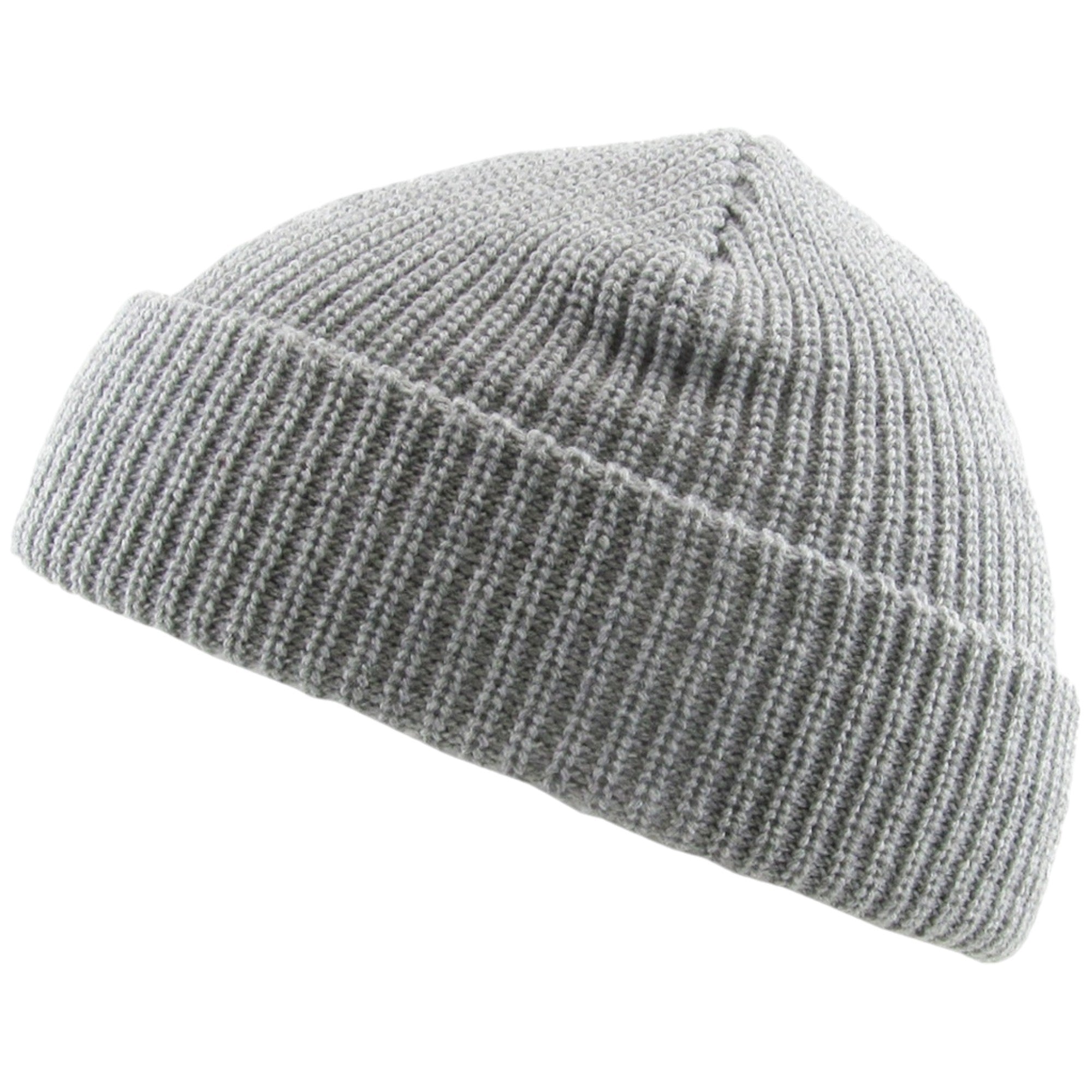 KB Ethos Men Classic Warm Winter Fisherman Beanie Hat (Light Grey)-Light Grey-OneSize-Nexus Clothing