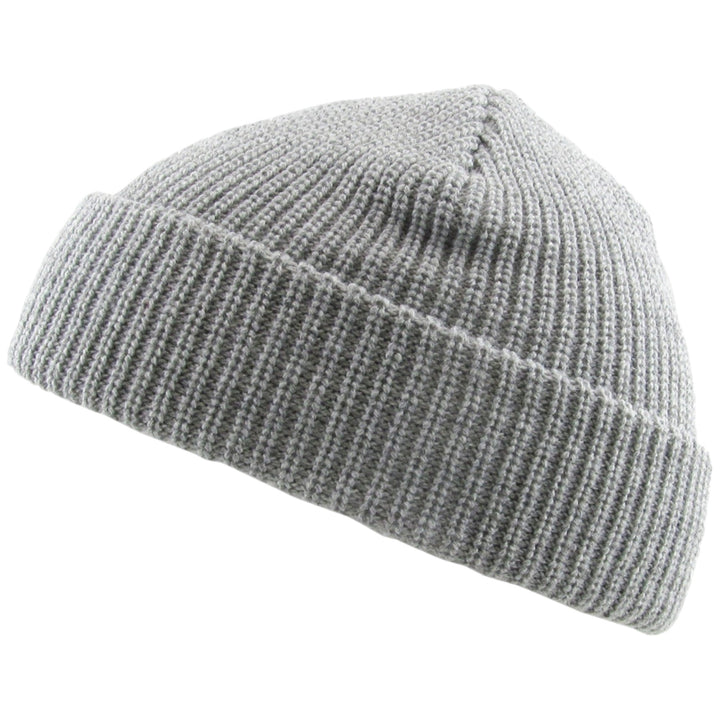 KB Ethos Men Classic Warm Winter Fisherman Beanie Hat (Light Grey)-Nexus Clothing