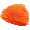 KB Ethos Men  Classic Warm Winter Fisherman Beanie Hat (Neon Orange)