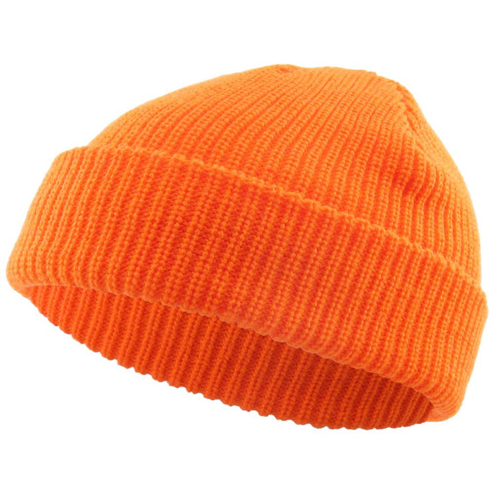 KB Ethos Men Classic Warm Winter Fisherman Beanie Hat (Neon Orange)-Neon Orange-OneSize-Nexus Clothing