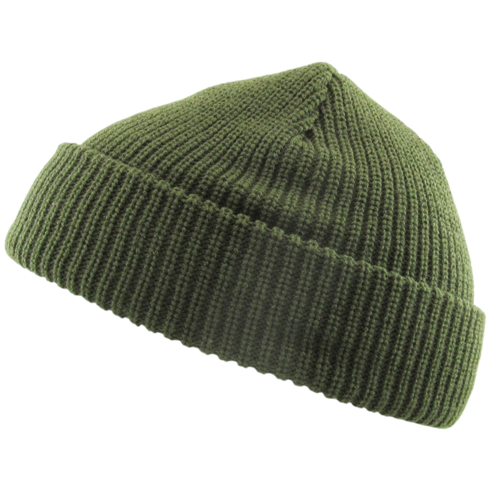 KB Ethos Men Classic Warm Winter Fisherman Beanie Hat (Olive)-Olive-OneSize-Nexus Clothing