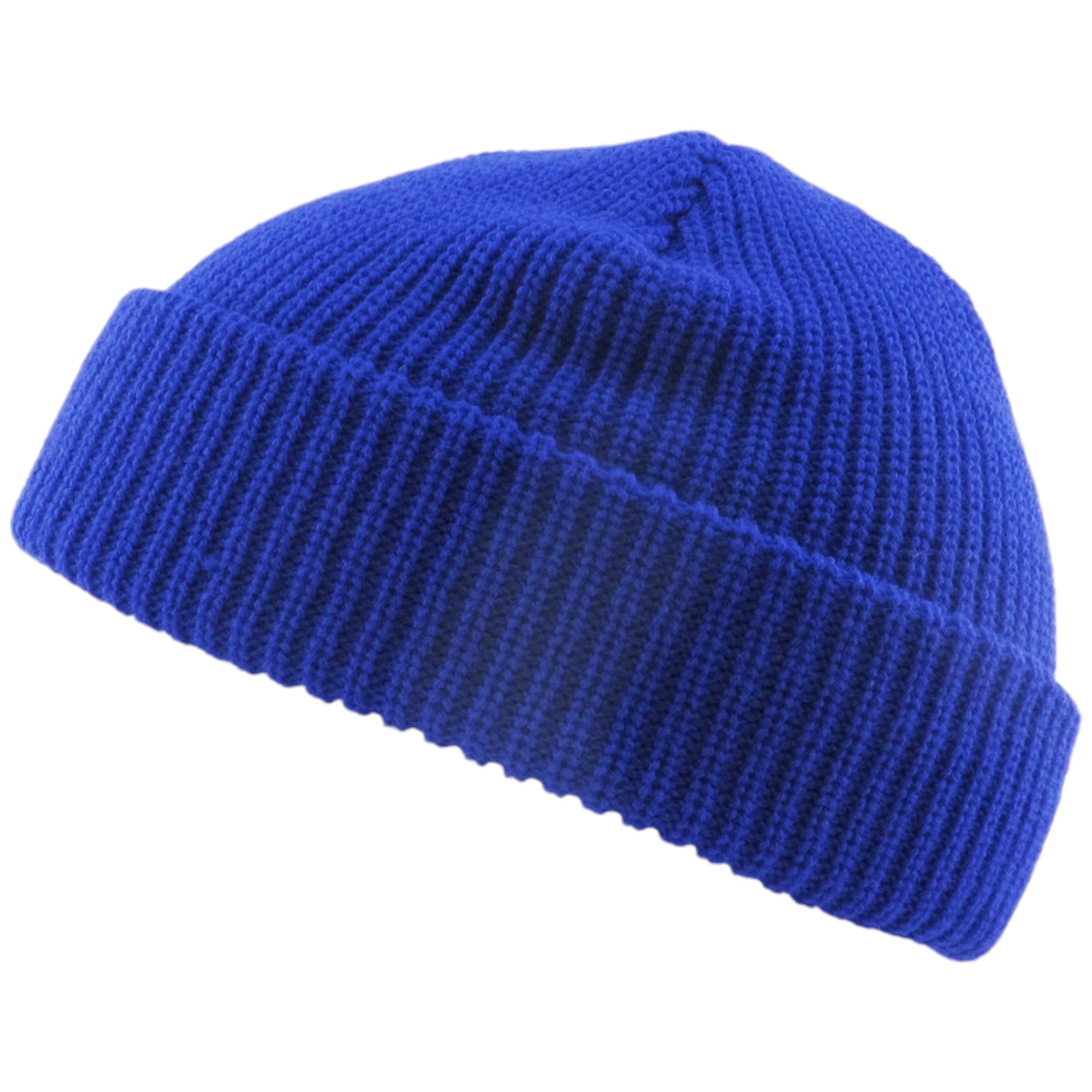 KB Ethos Men Classic Warm Winter Fisherman Beanie Hat (Royal Blue)-Royal Blue-OneSize-Nexus Clothing