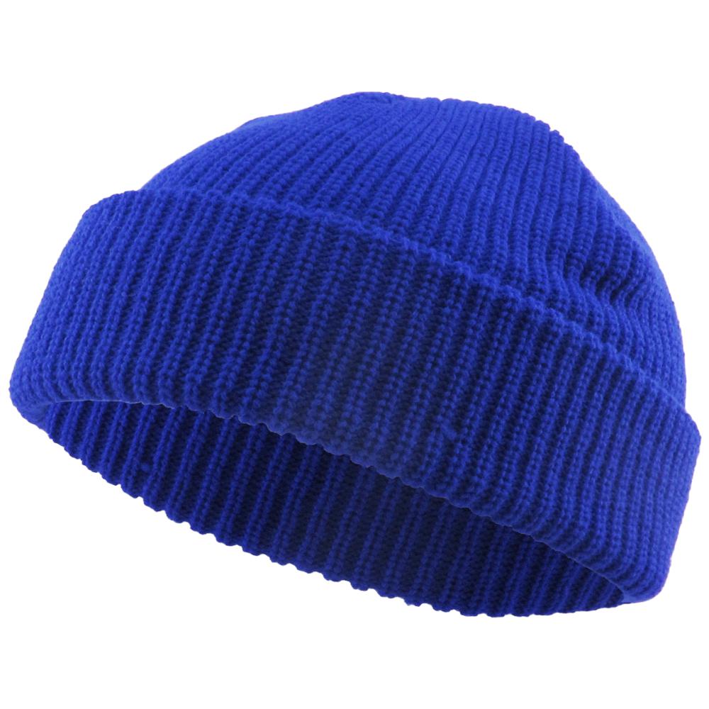 KB Ethos Men Classic Warm Winter Fisherman Beanie Hat (Royal Blue)-Royal Blue-OneSize-Nexus Clothing