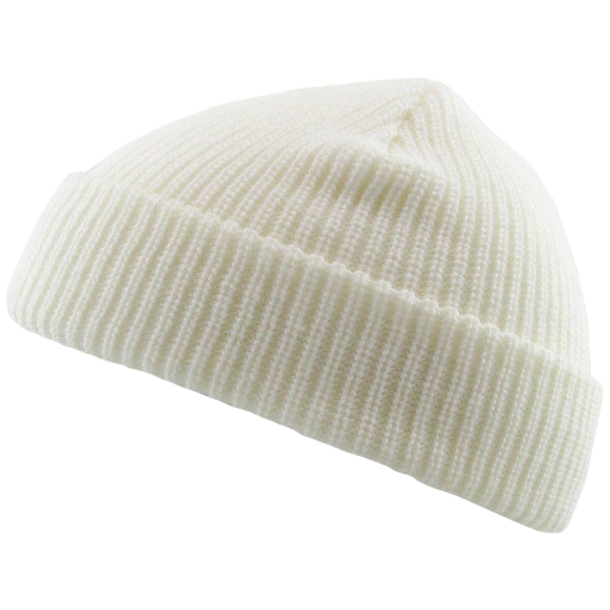 KB Ethos Men Classic Warm Winter Fisherman Beanie Hat (White)-White-OneSize-Nexus Clothing