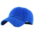 KB Ethos Men Distressed Vintage Baseball Snapback Dad Hat (Royal)