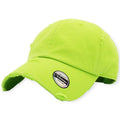 KB Ethos Men Distressed Vintage Baseball Strapback Dad Hat (Lime)