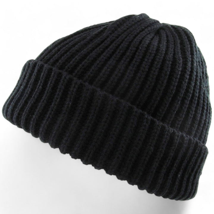 KB Ethos Men Ribbed Beanie (Black)-Nexus Clothing